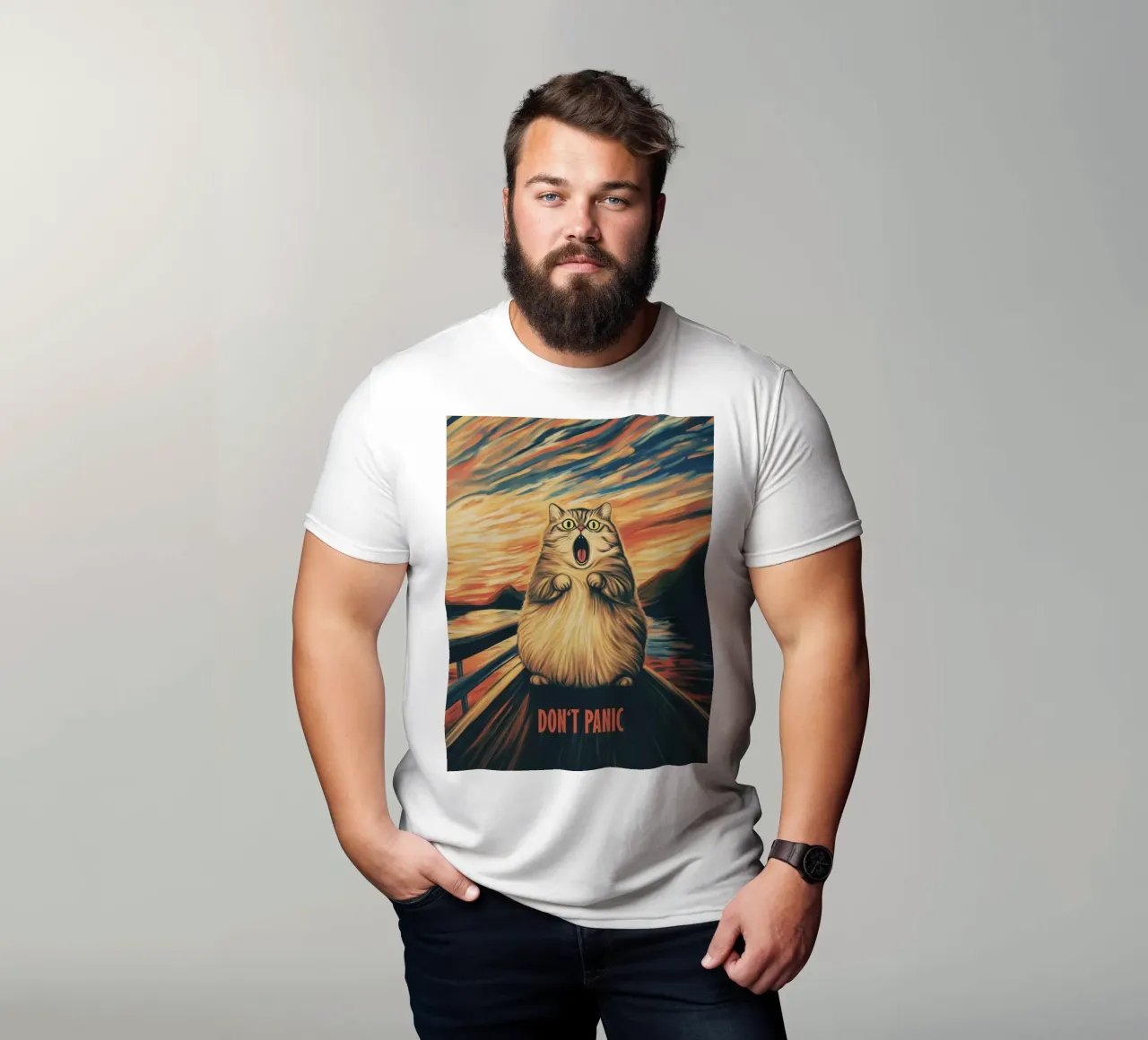 No Panic | Ispirato da Edward Munch - L'urlo t-shirt da Autofocus