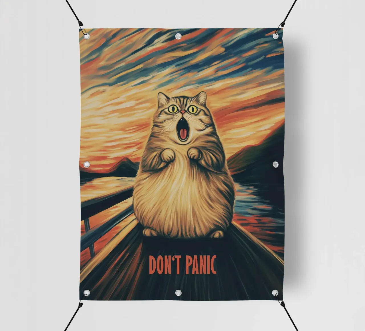 No Panic | Ispirato da Edward Munch - L'urlo telo in pvc da Autofocus