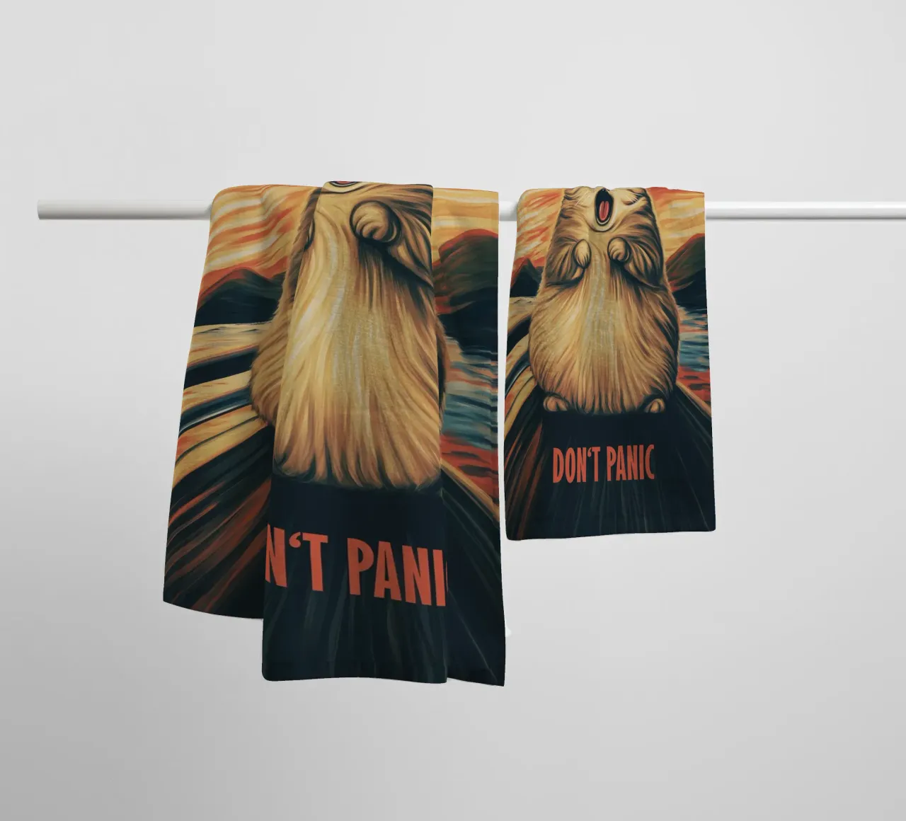 No Panic | Ispirato da Edward Munch - L'urlo asciugamano da bagno da Autofocus