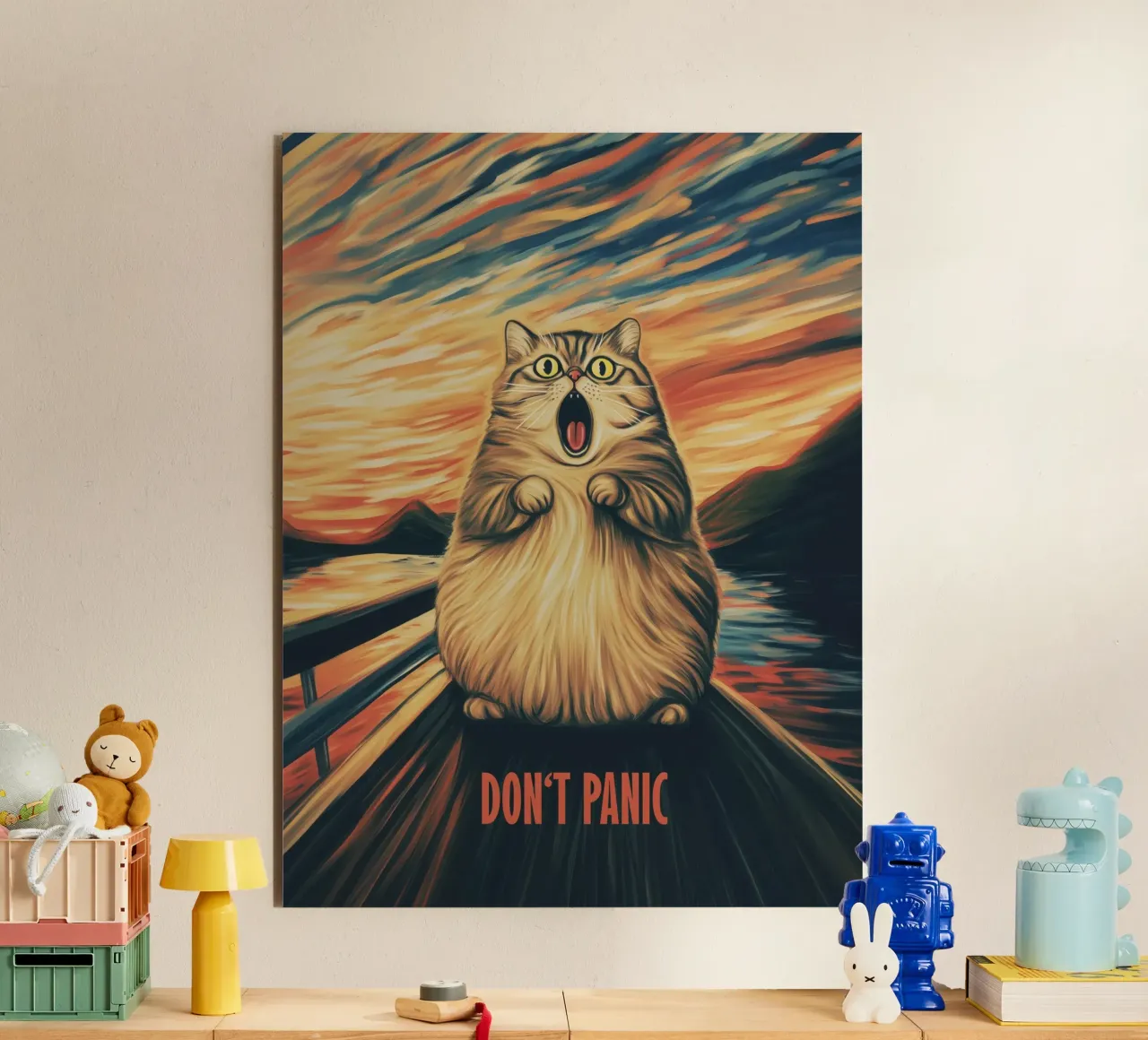No Panic | Ispirato da Edward Munch - L'urlo alluminio dibond da Autofocus