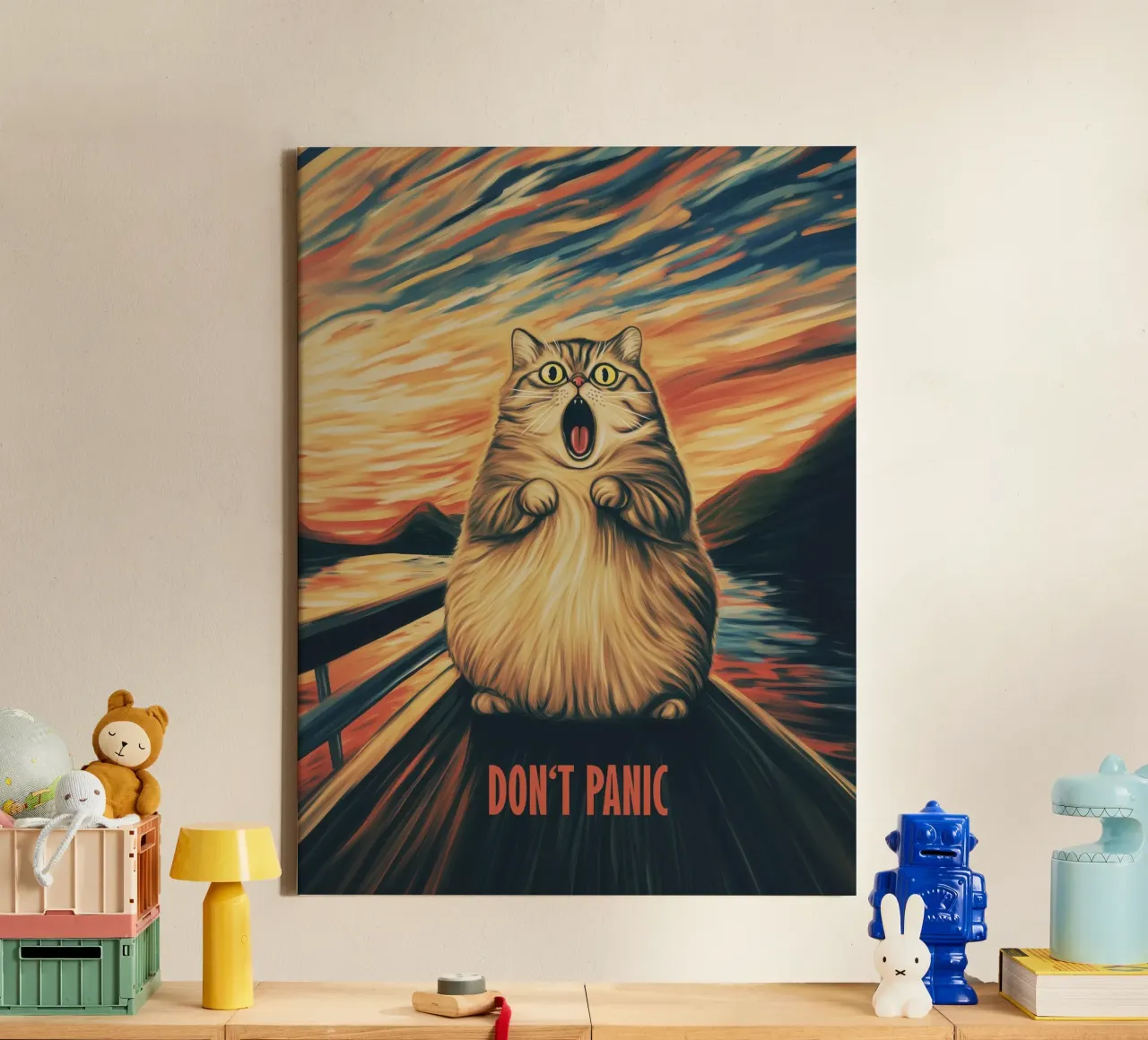 No Panic | Inspired by Edward Munch - The Scream canvas by Autofocus