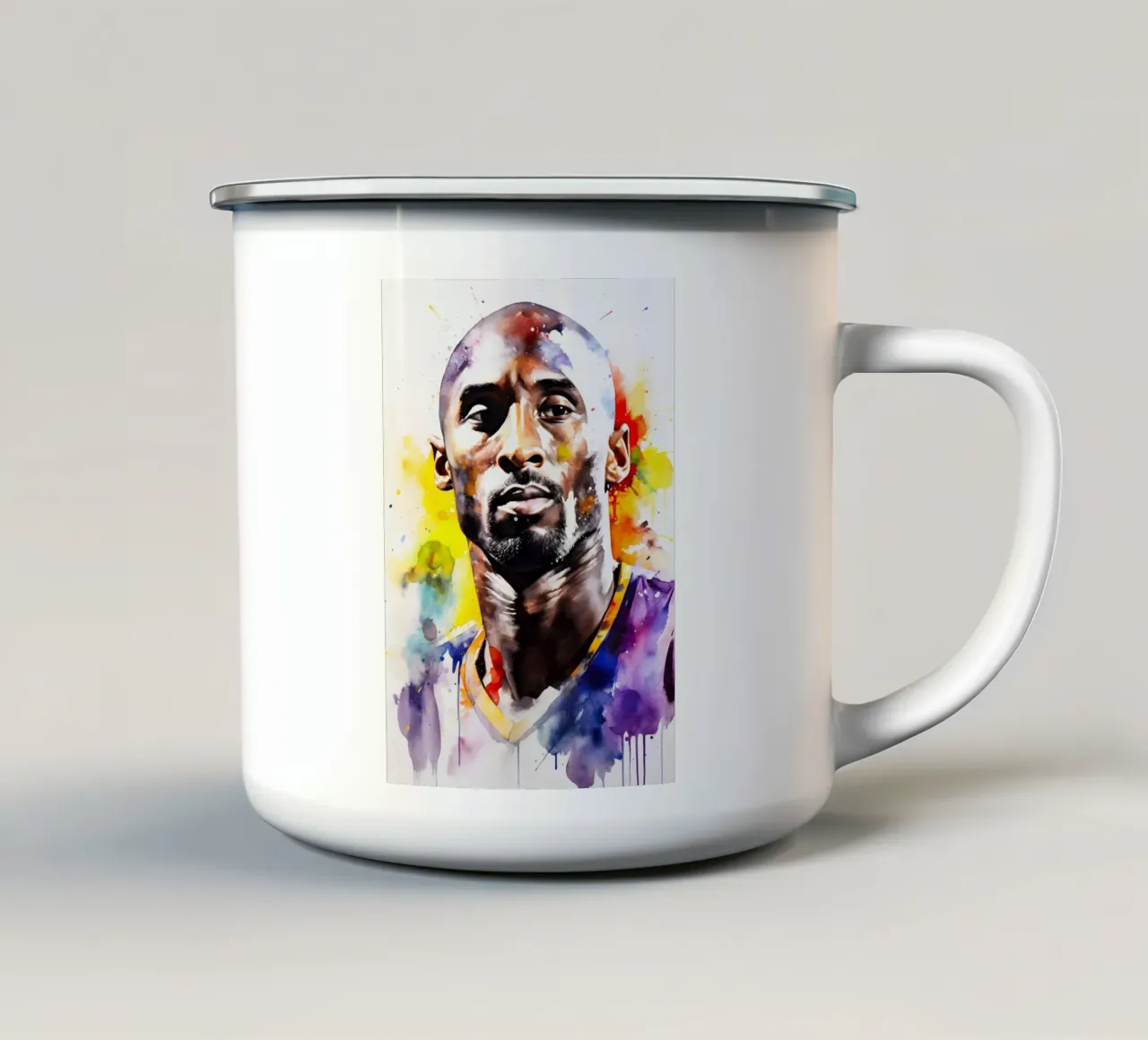 Kobe Bryant emaille mok van FreeArtStudio