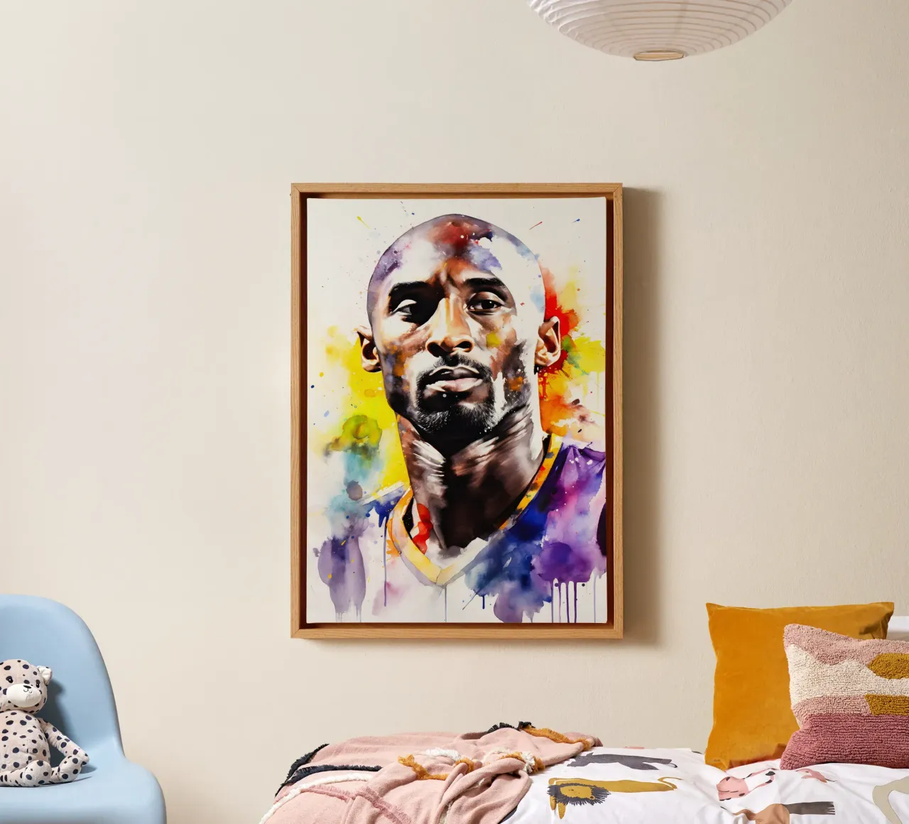 Kobe Bryant tela con Cornice a cassetta da FreeArtStudio