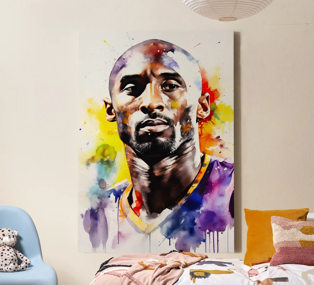 Kobe Bryant tela con Cornice a cassetta da FreeArtStudio
