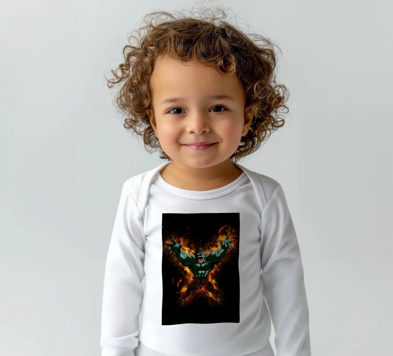 Colored long-sleeve baby romper by Neonartstudio