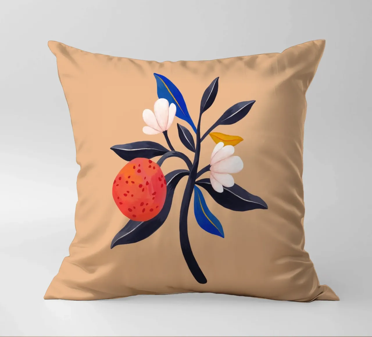 Flaming Garden - Oranges decorative cushion by The Artcircle