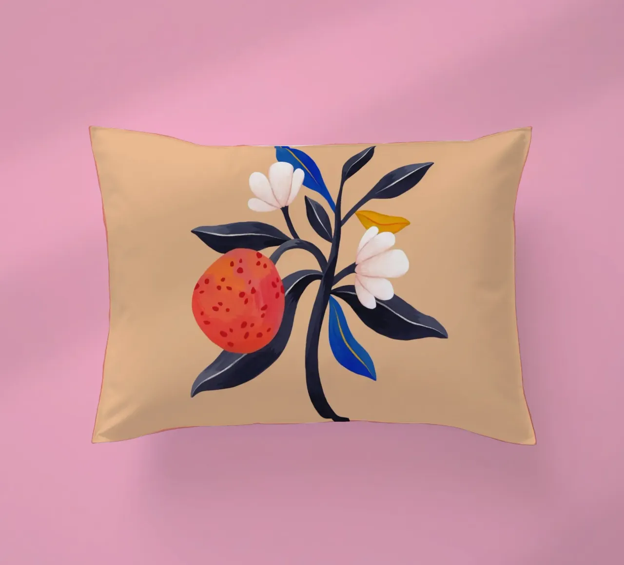 Flaming Garden - Oranges decorative cushion by The Artcircle