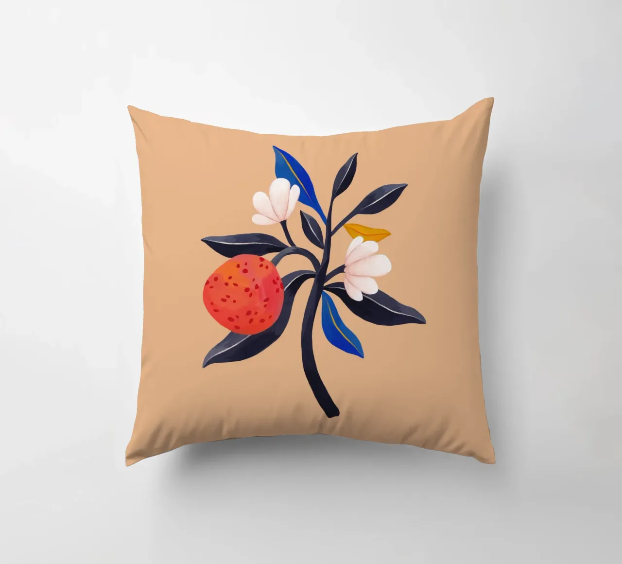 Flaming Garden - Oranges decorative cushion by The Artcircle