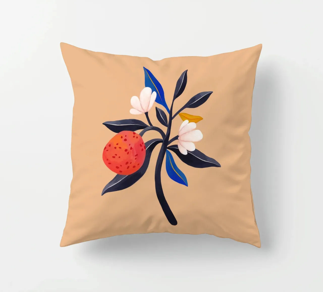 Flaming Garden - Oranges decorative cushion by The Artcircle