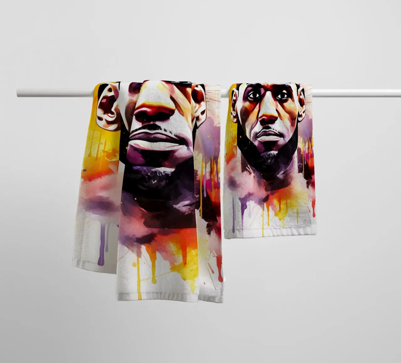 Lebron james asciugamano da bagno da FreeArtStudio