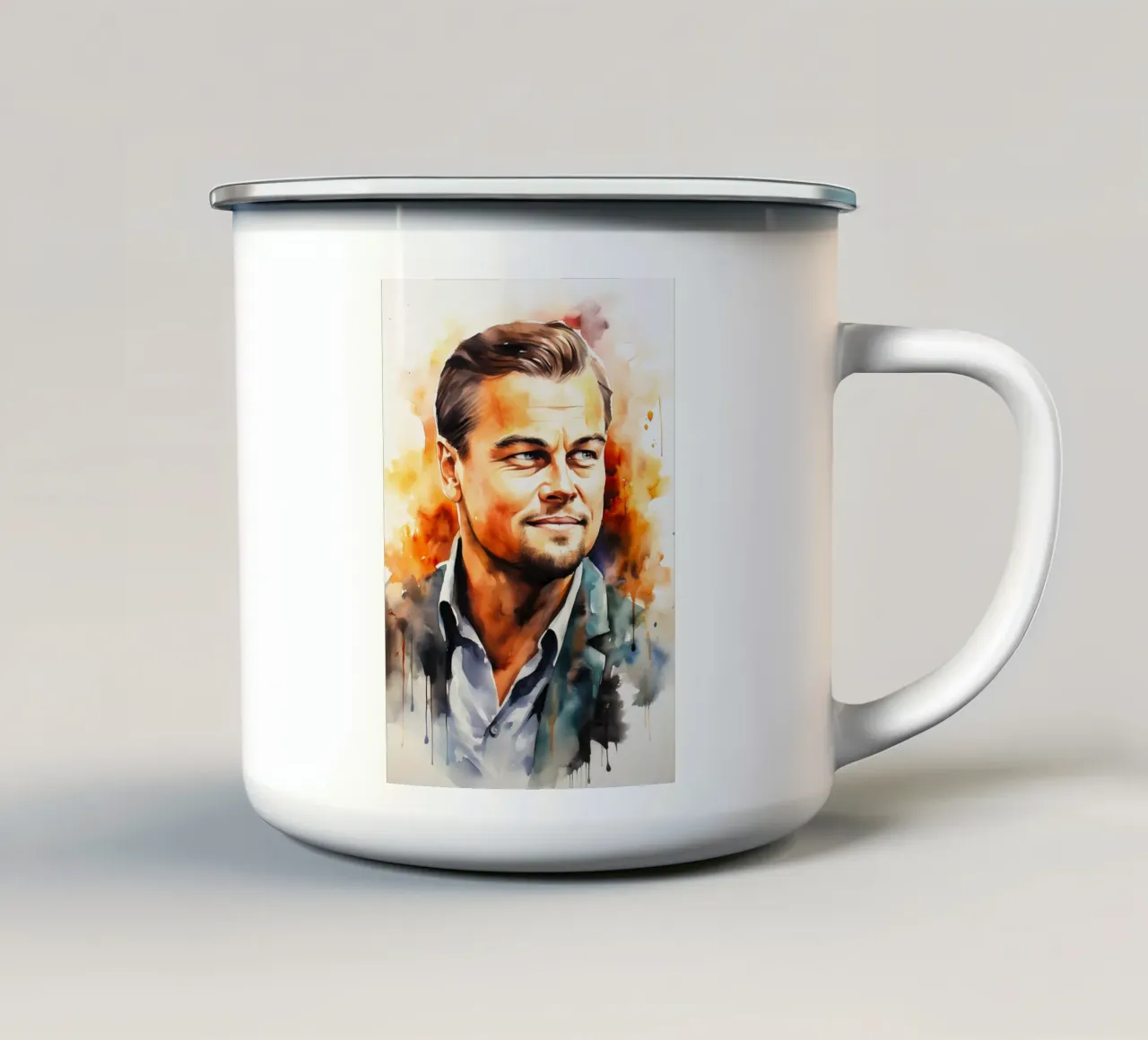 leonardo dicaprio tazza in smalto da FreeArtStudio