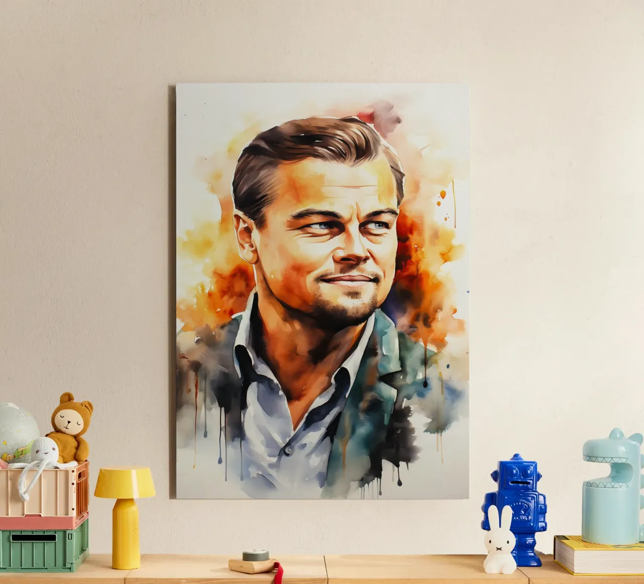leonardo dicaprio alluminio dibond da FreeArtStudio