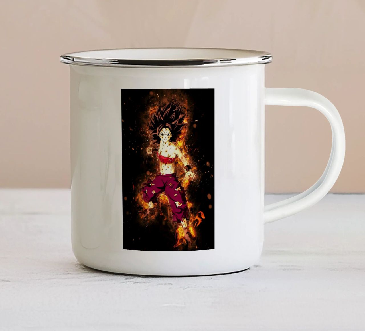 Commission - Caulifla tazza in smalto da Neonartstudio