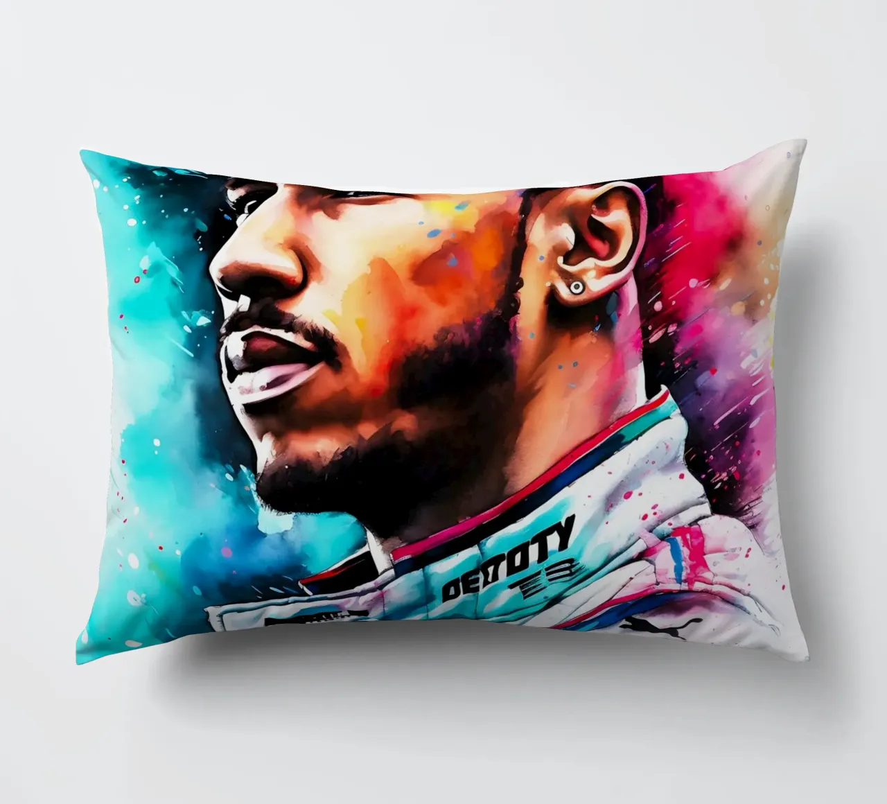 Lewis Hamilton cuscino da FreeArtStudio
