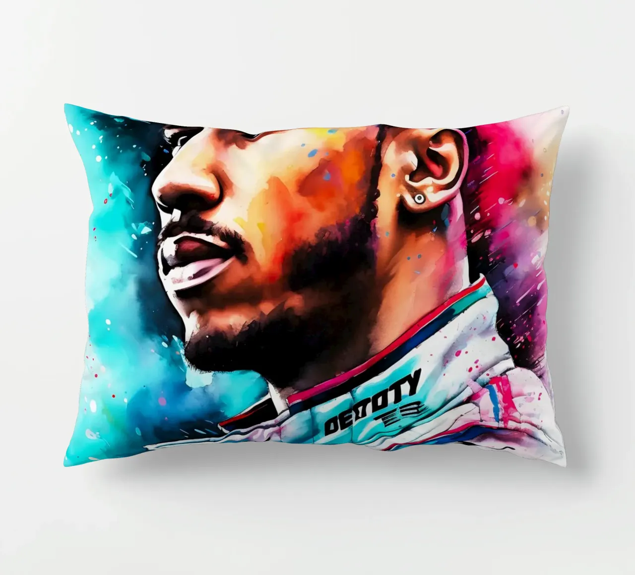 Lewis Hamilton cuscino da FreeArtStudio