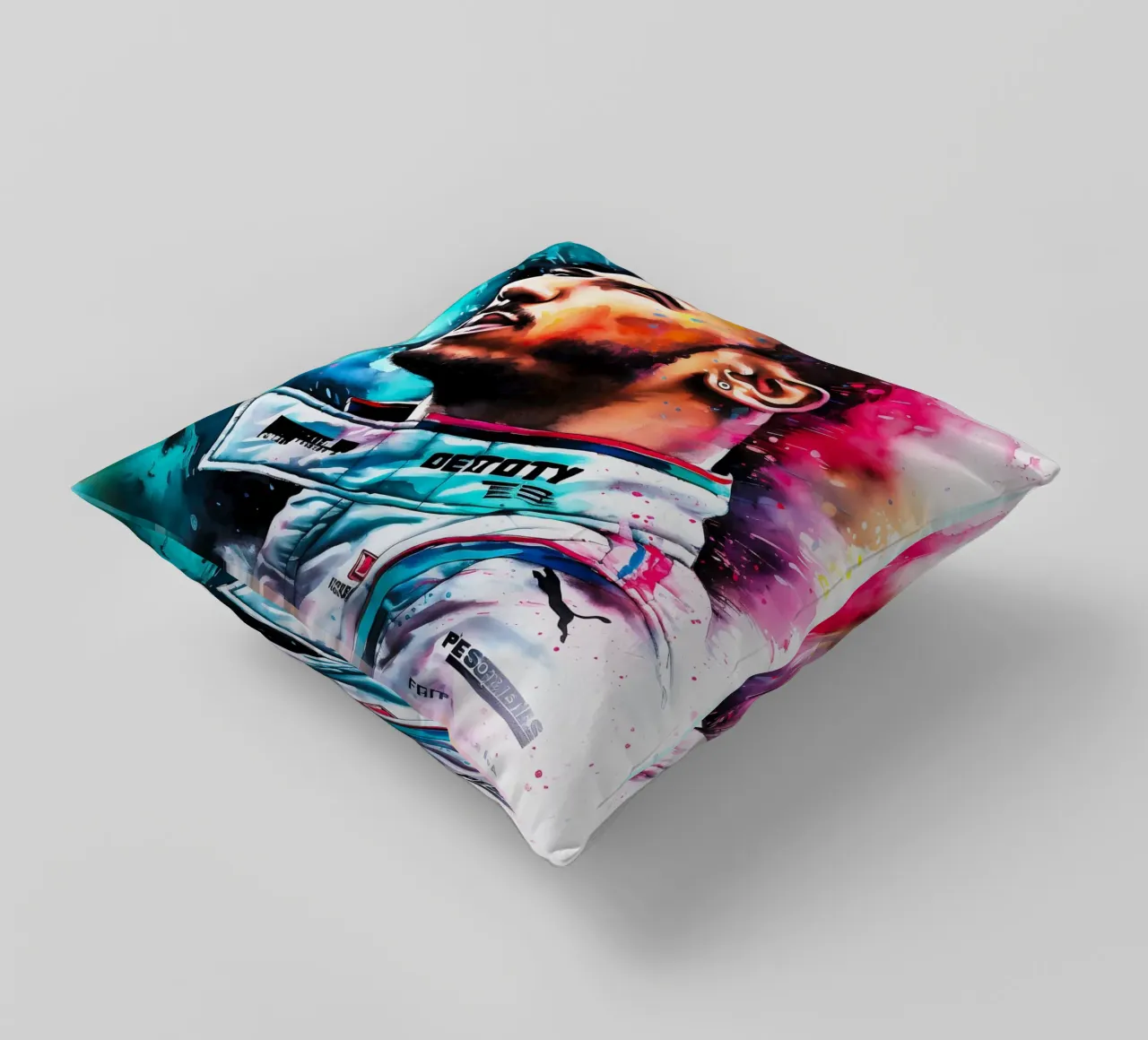 Lewis Hamilton cuscino da FreeArtStudio