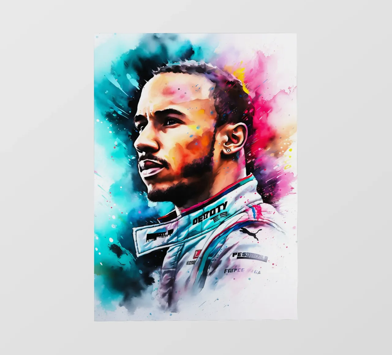 Lewis Hamilton pellicola backlit da FreeArtStudio