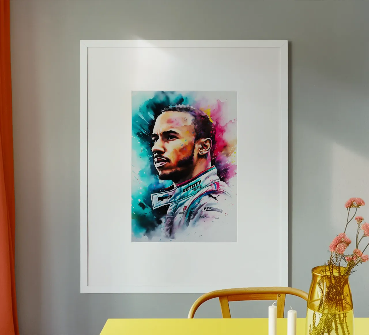 Lewis Hamilton carta hahnemühle da FreeArtStudio
