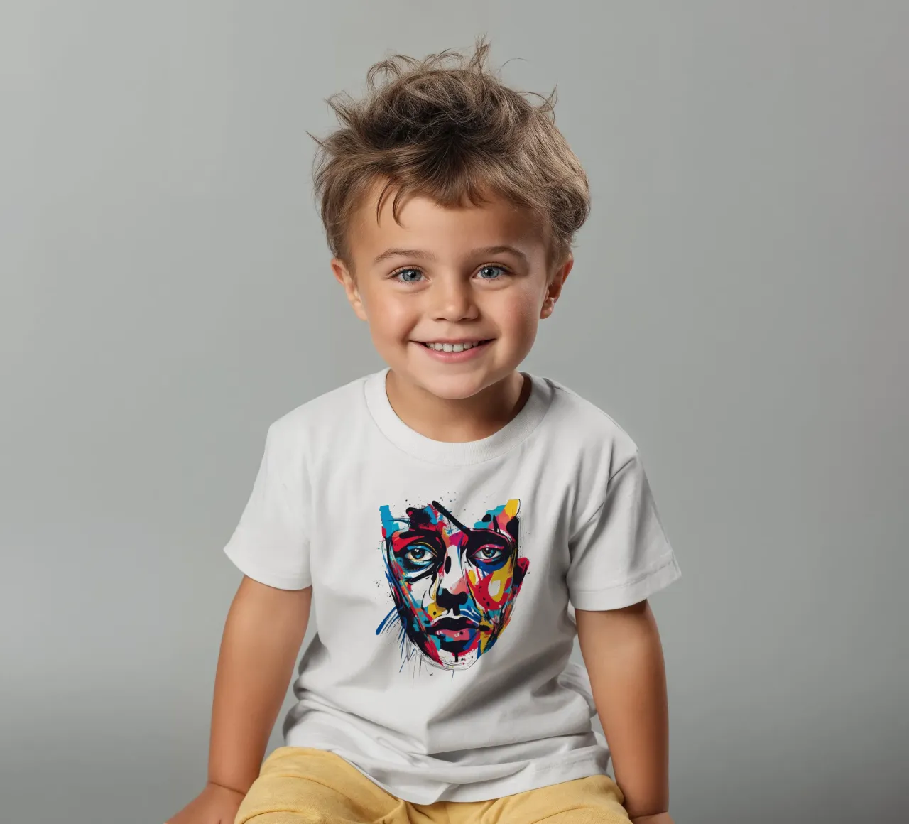 Face #3 t-shirt bambini da Art Unleashed