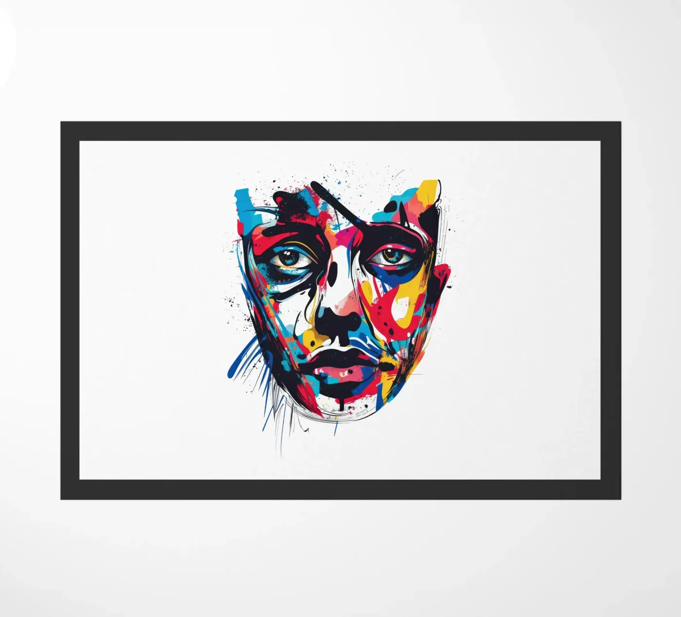 Face #3 Fußmatte von Art Unleashed