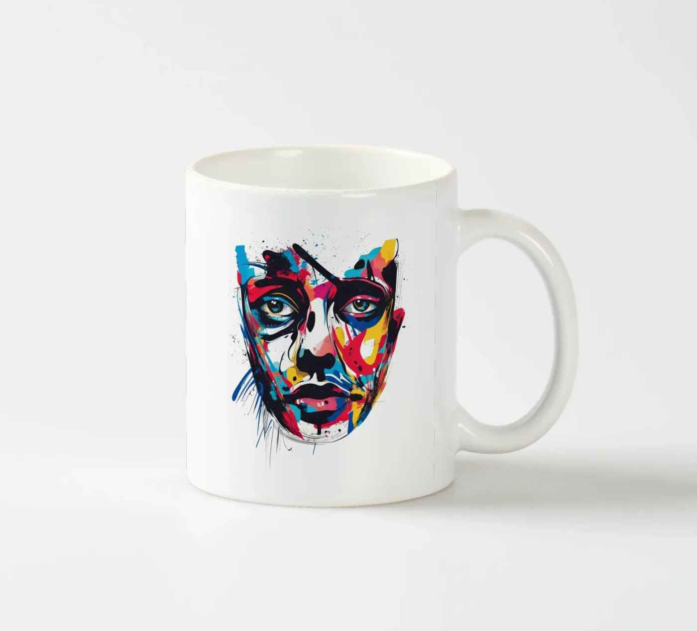 Face #3 ceramic mug by Art Unleashed
