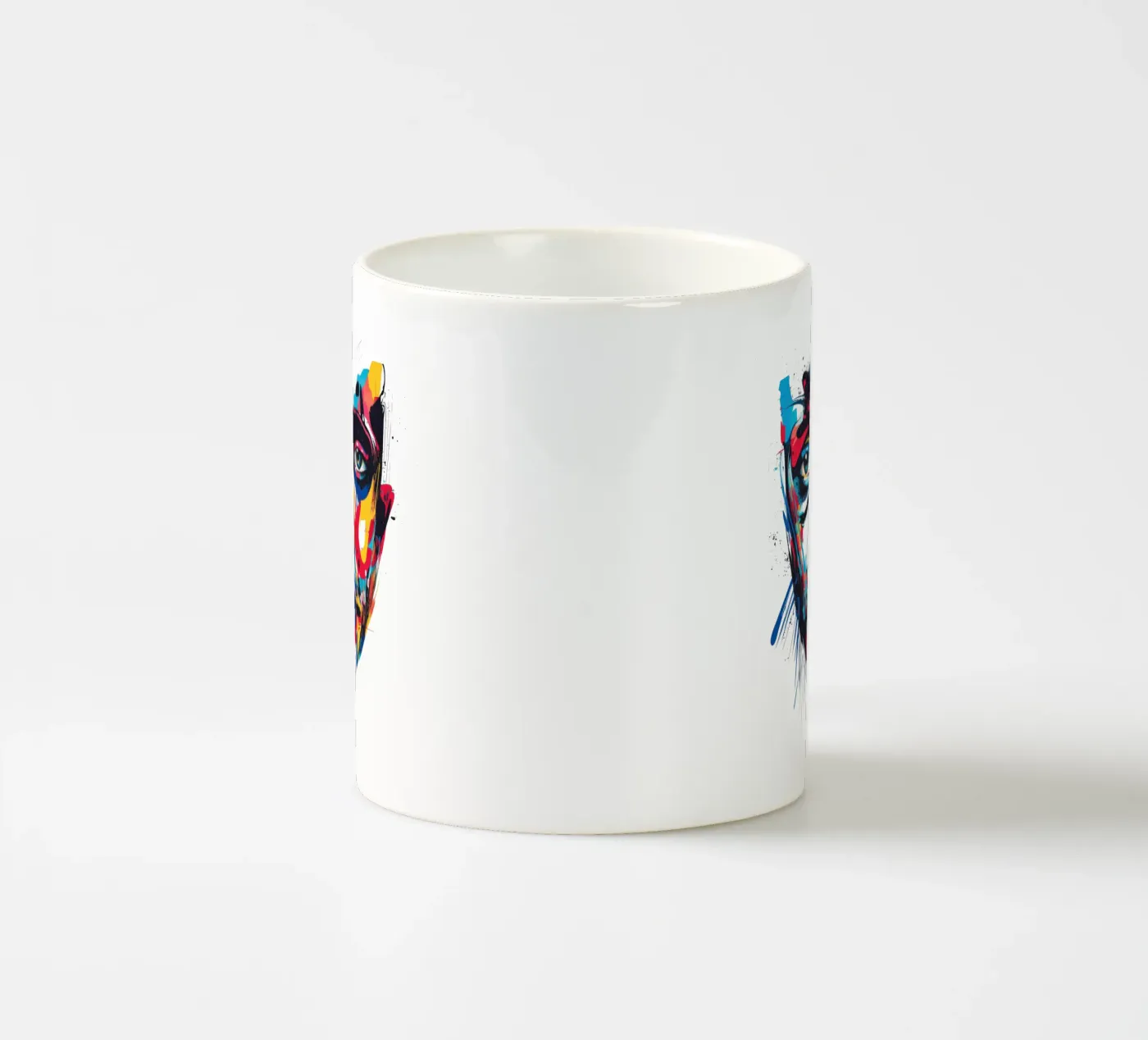 Face #3 ceramic mug by Art Unleashed