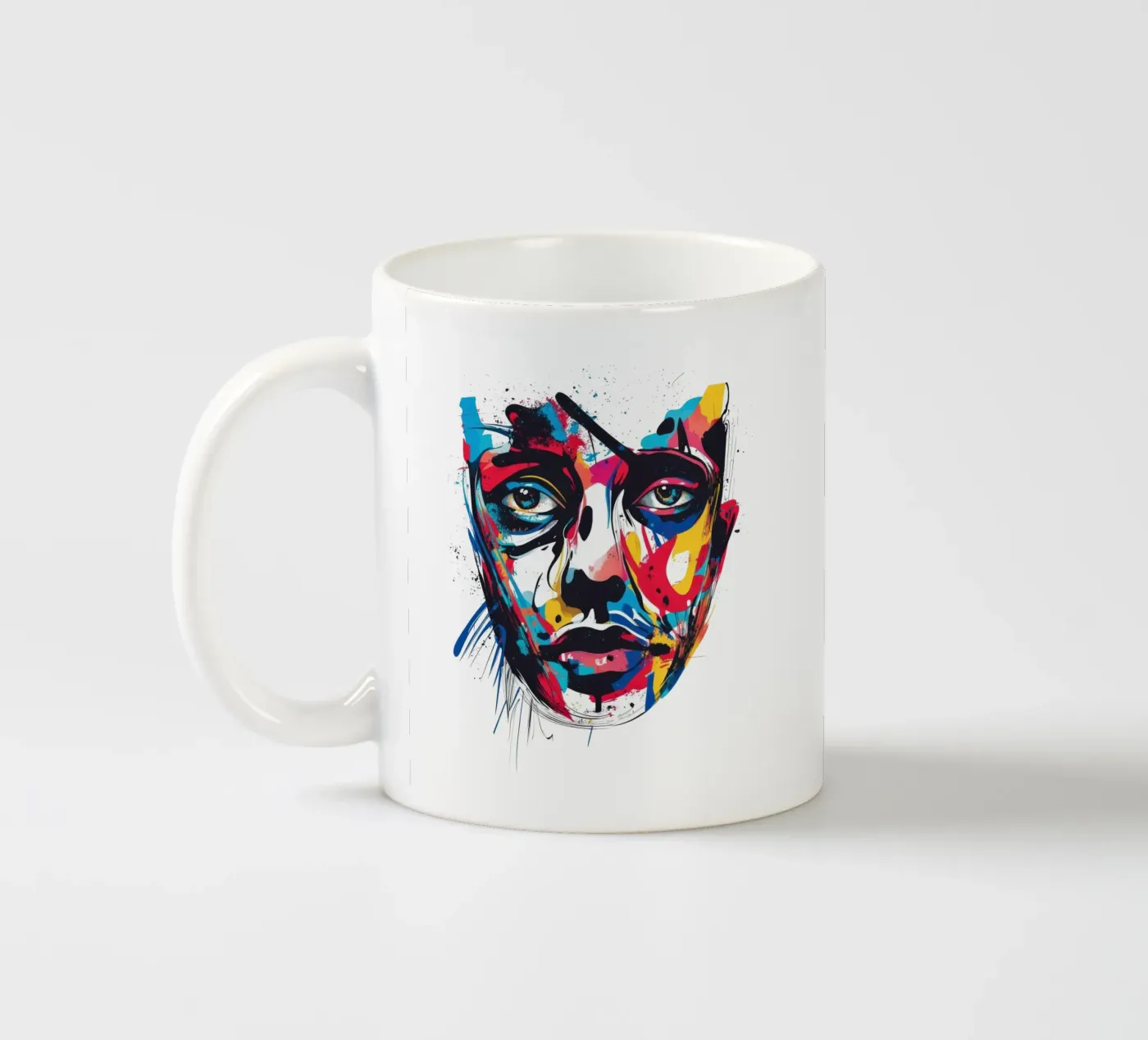 Face #3 ceramic mug by Art Unleashed