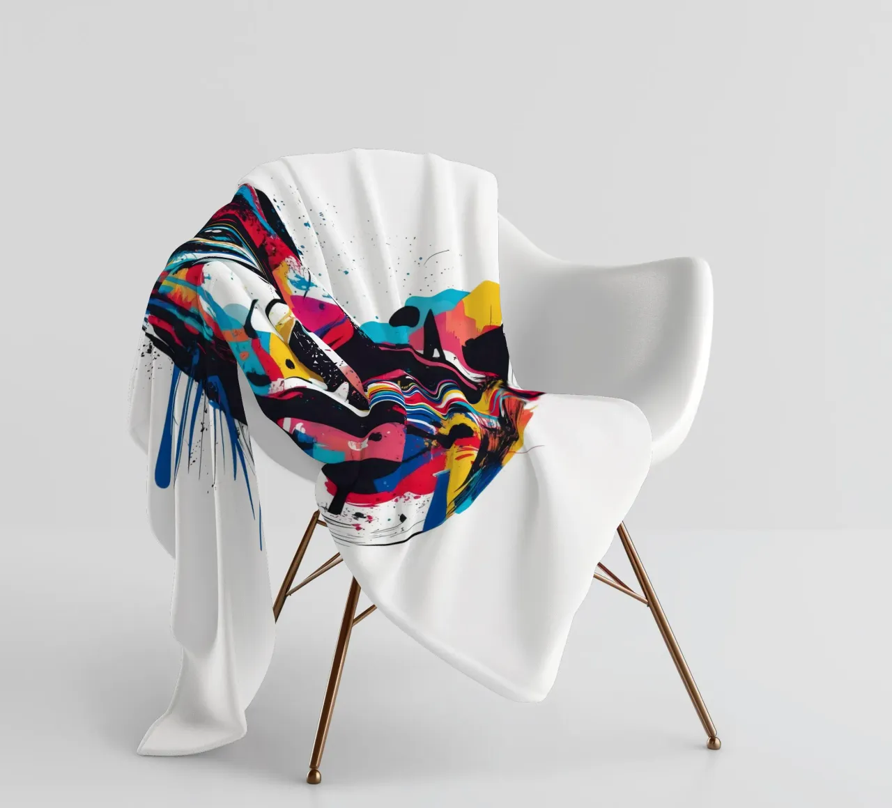 Face #3 fleece blanket by Art Unleashed