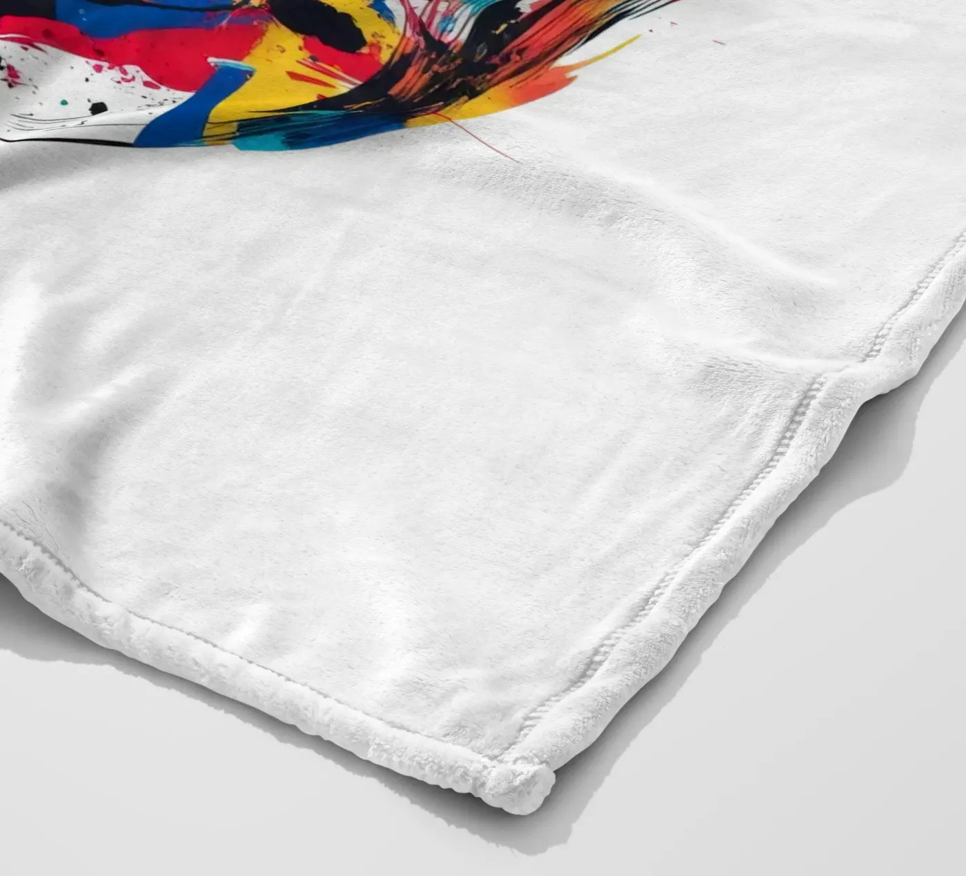 Face #3 fleece blanket by Art Unleashed