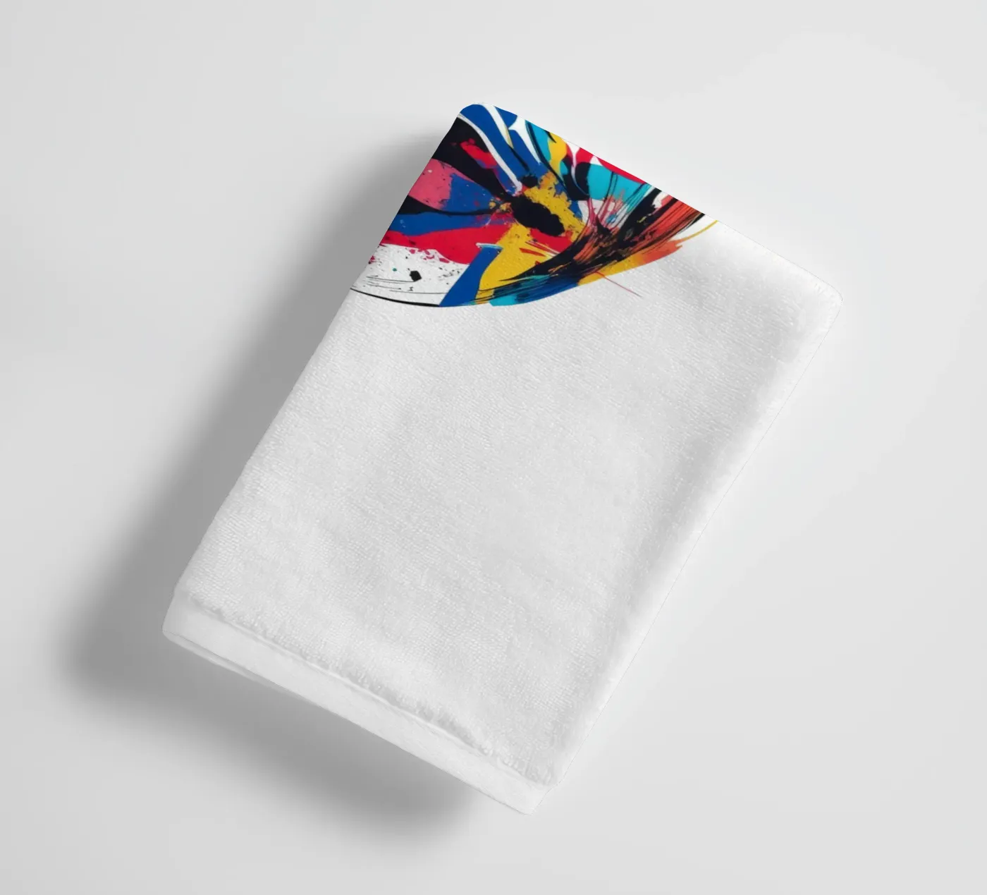 Face #3 badhanddoek van Art Unleashed