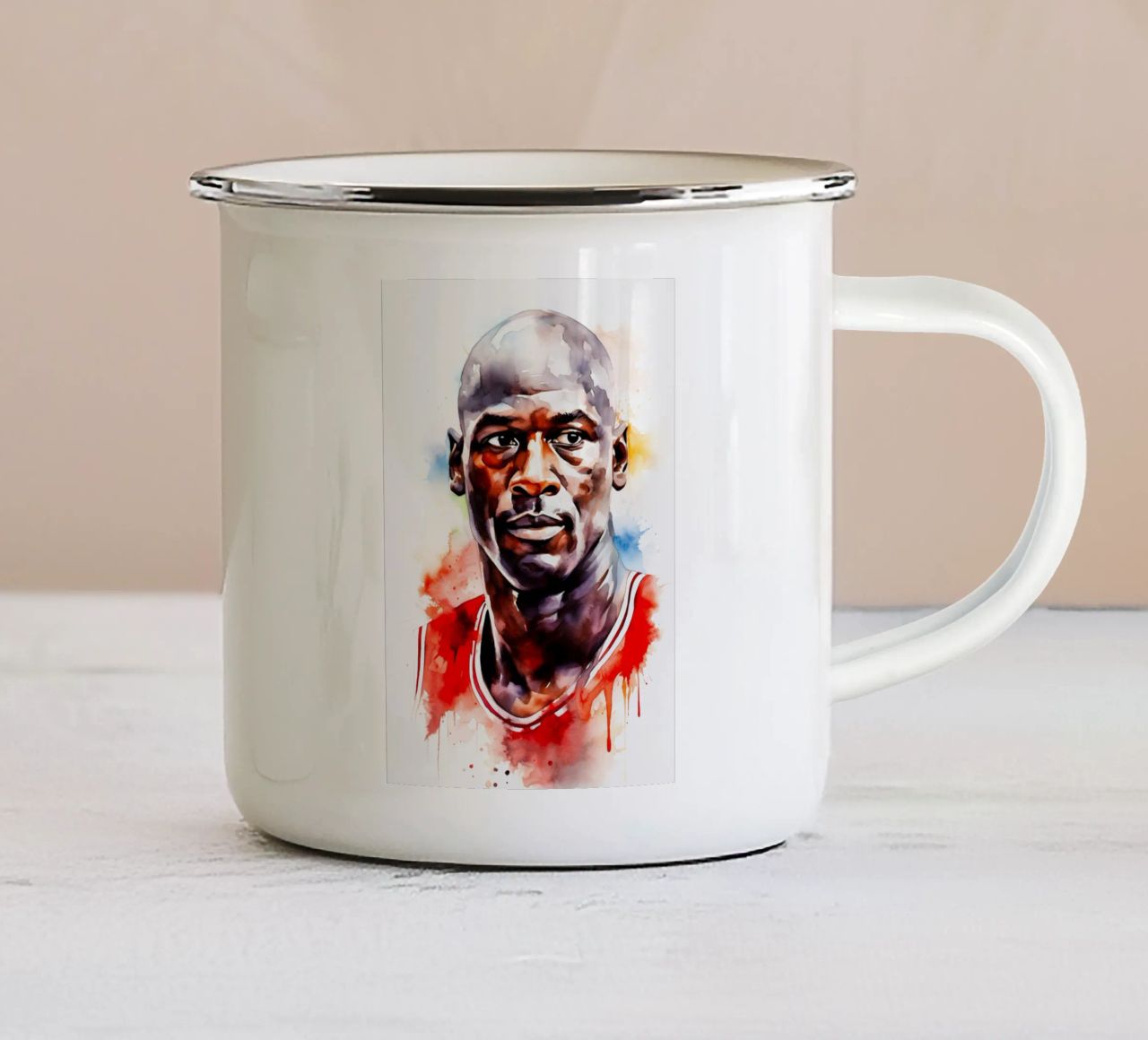 Michael Jordan tazza in smalto da FreeArtStudio