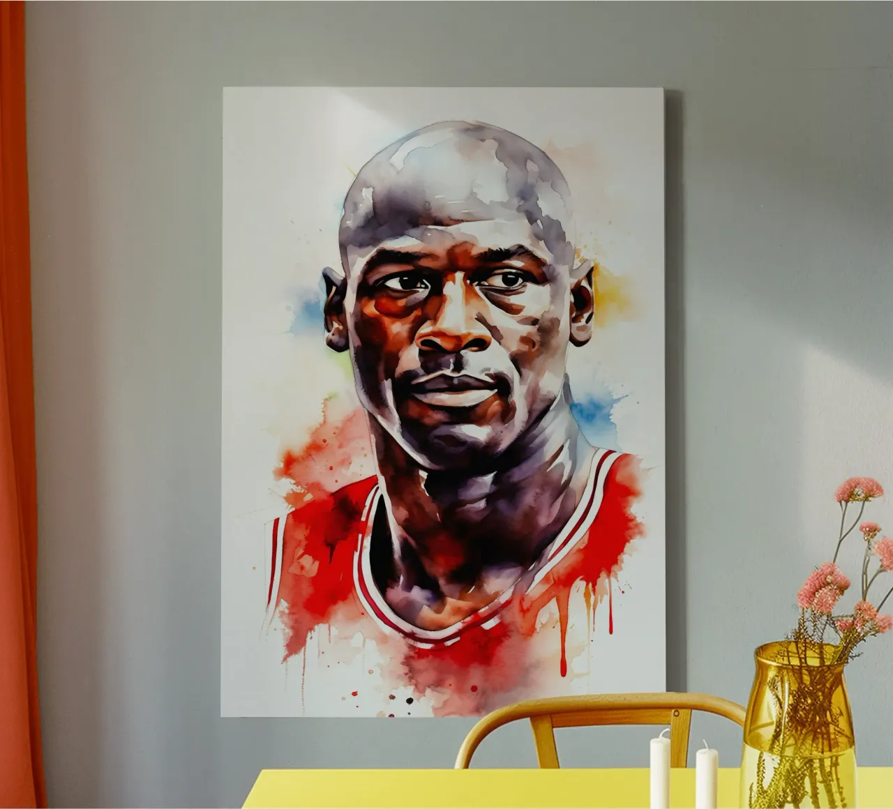 Michael Jordan tela con Cornice a cassetta da FreeArtStudio