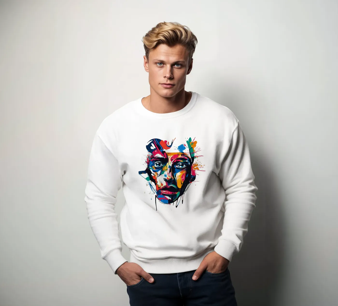 Face #4 felpa da Art Unleashed