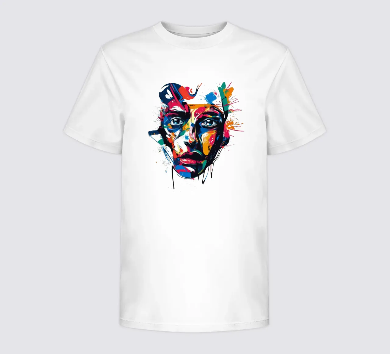 Face #4 kinder t-shirt van Art Unleashed