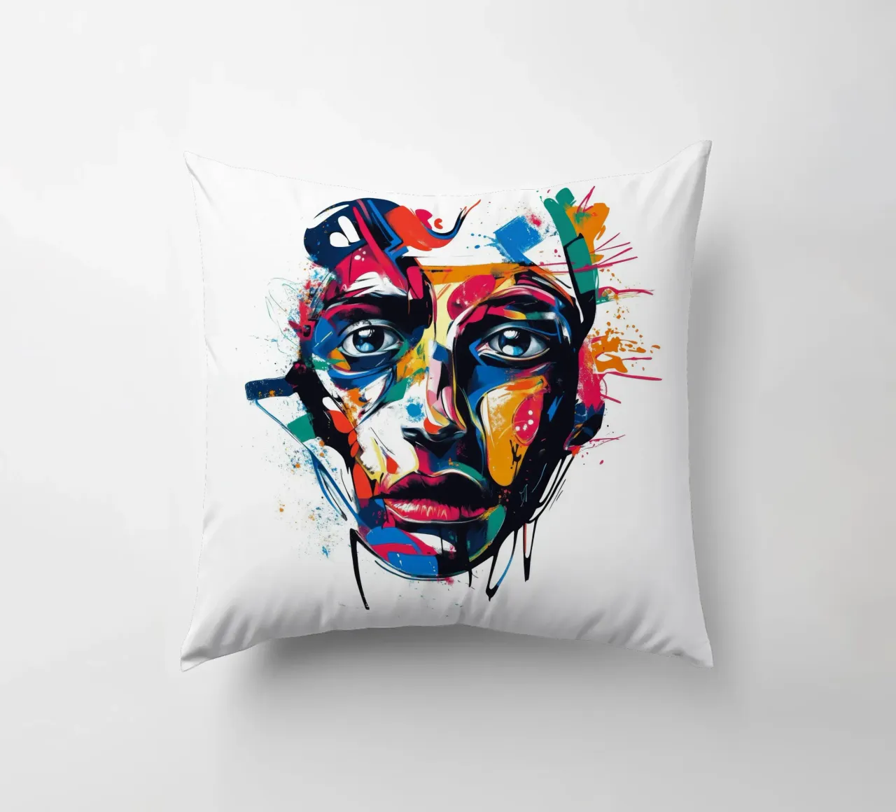 Face #4 cuscino da Art Unleashed
