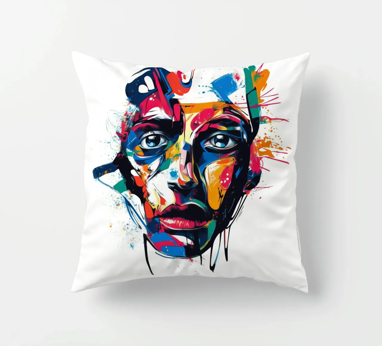 Face #4 cuscino da Art Unleashed