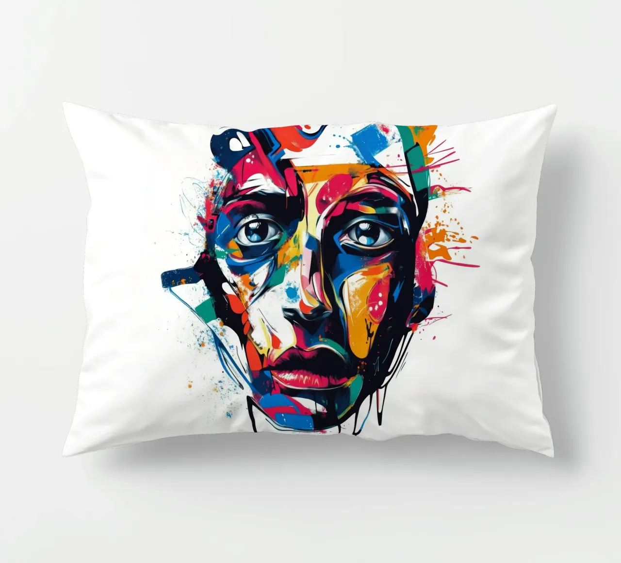 Face #4 cuscino da Art Unleashed