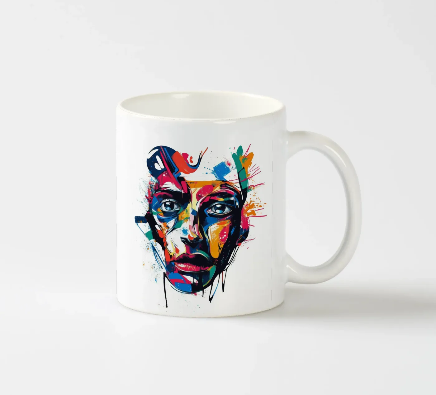 Face #4 ceramic mug by Art Unleashed