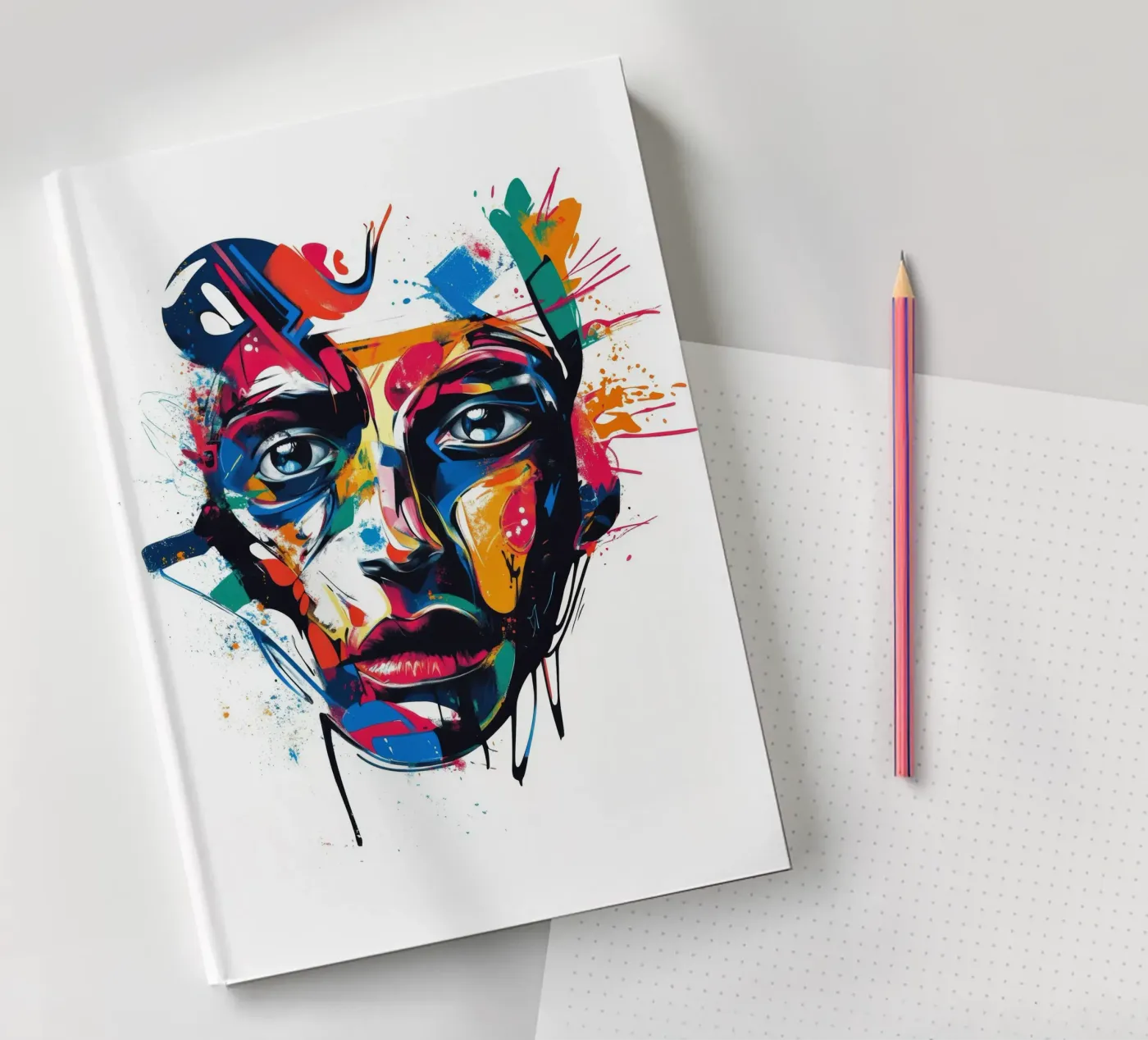 Face #4 notebook by Art Unleashed