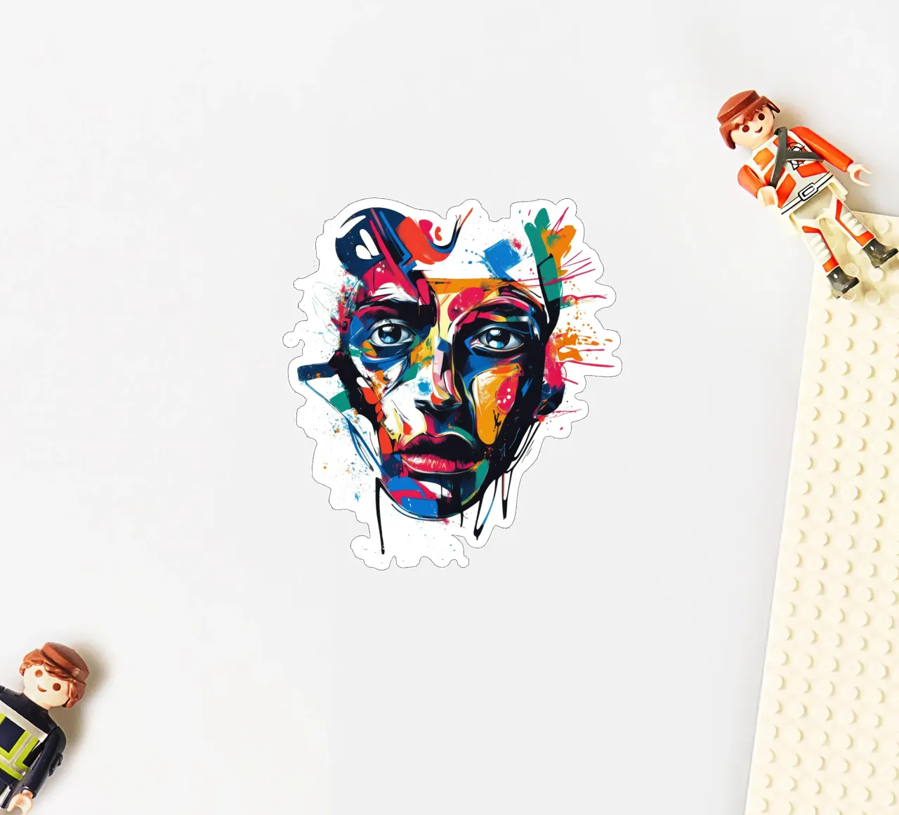 Face #4 sticker by Art Unleashed