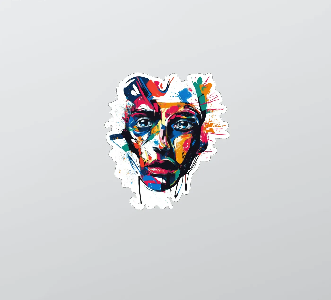 Face #4 sticker by Art Unleashed