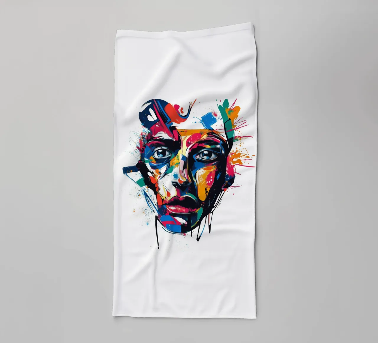 Face #4 towel by Art Unleashed
