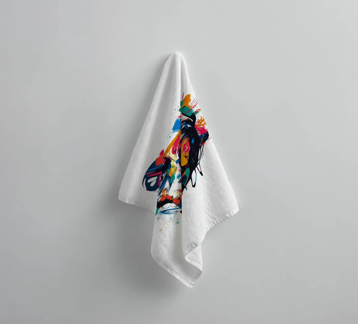 Face #4 towel by Art Unleashed