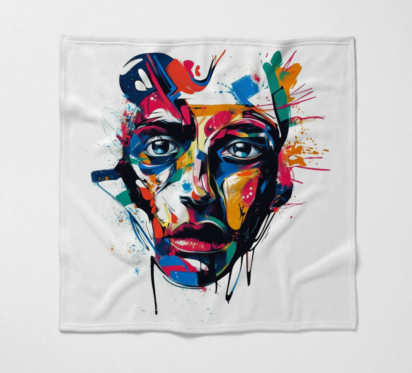 Face #4 plaid polaire de Art Unleashed