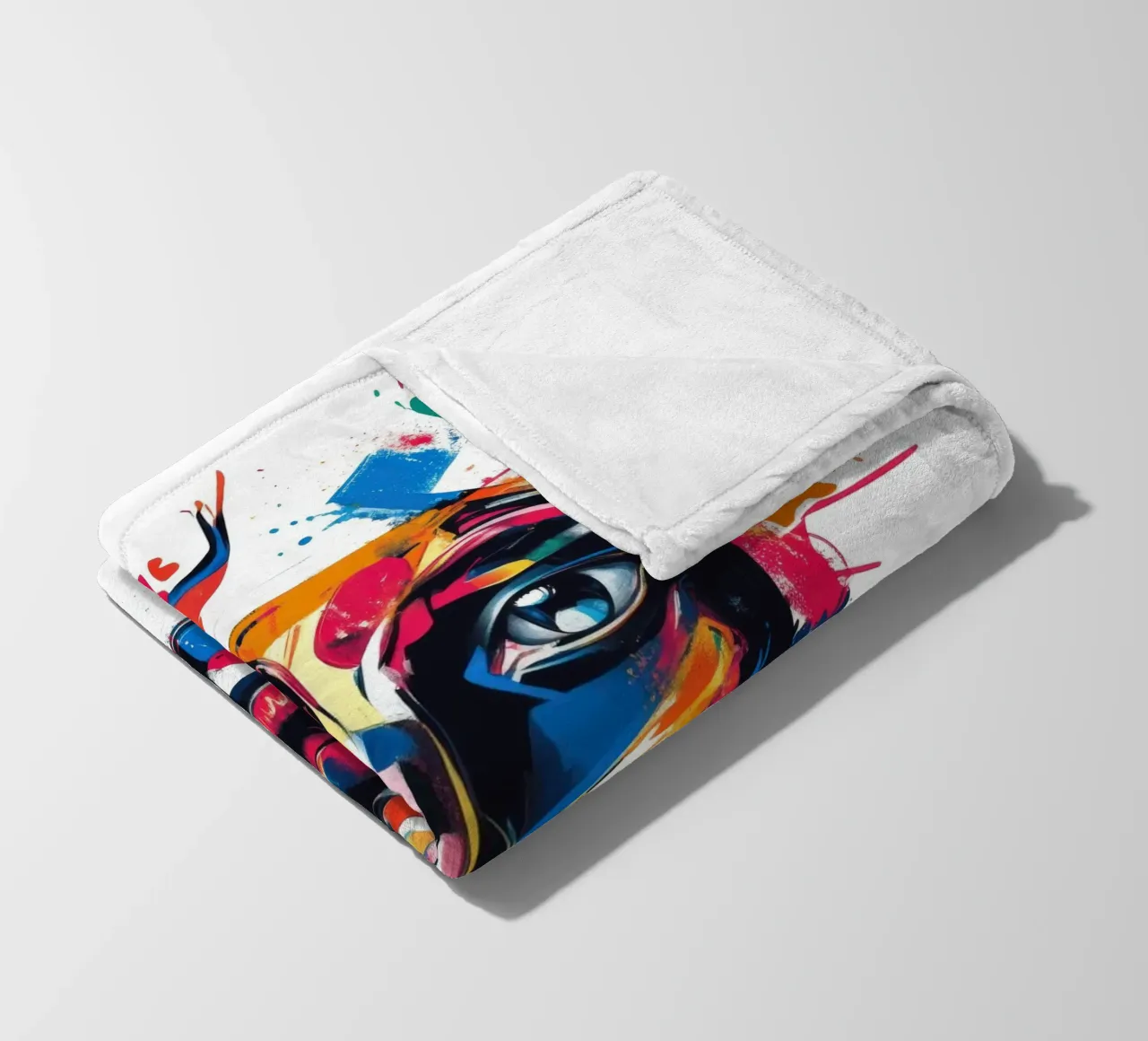 Face #4 Fleecedecke von Art Unleashed