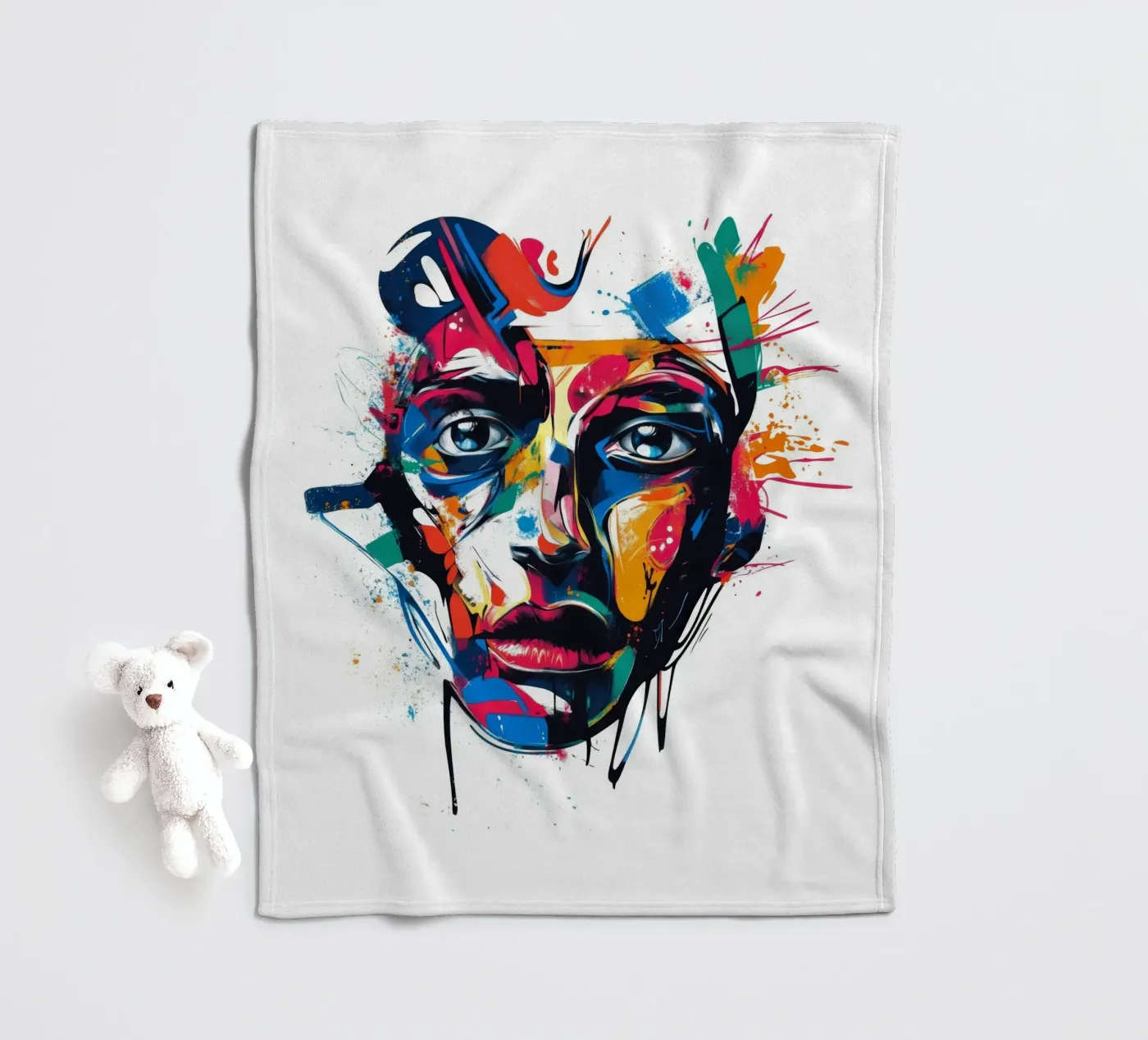 Face #4 plaid polaire de Art Unleashed