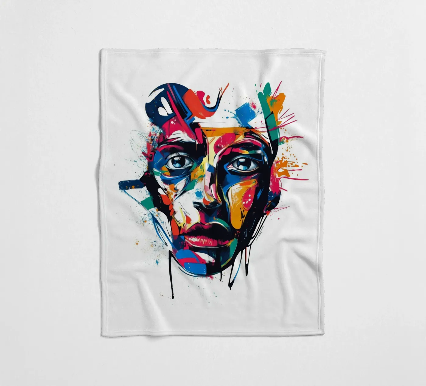 Face #4 plaid polaire de Art Unleashed