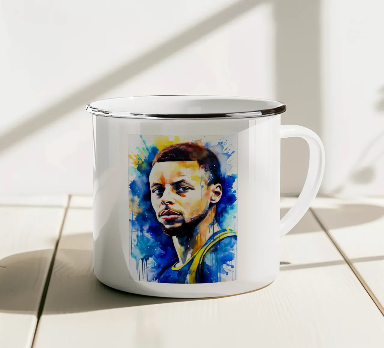 stephen curry tazza in smalto da FreeArtStudio
