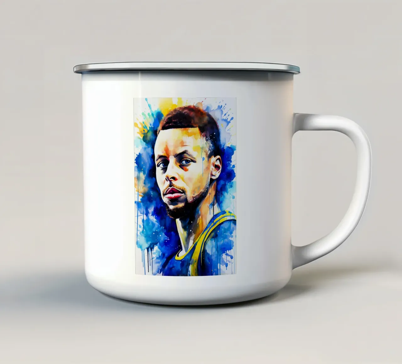stephen curry tazza in smalto da FreeArtStudio