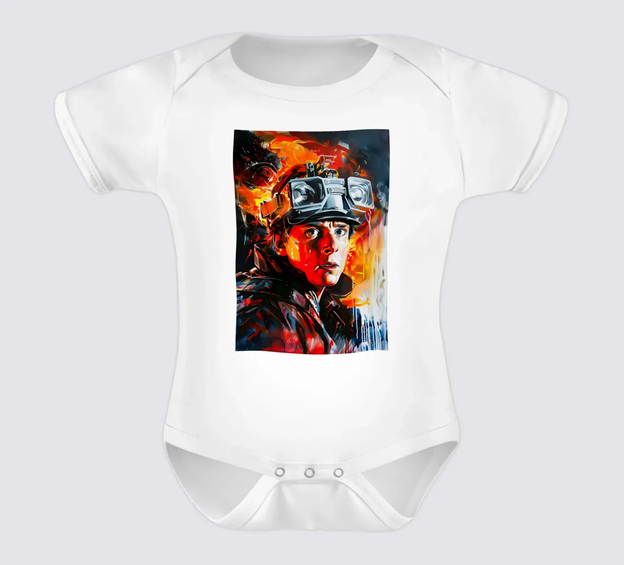 Back to The Future body neonato maniche corte da FreeArtStudio